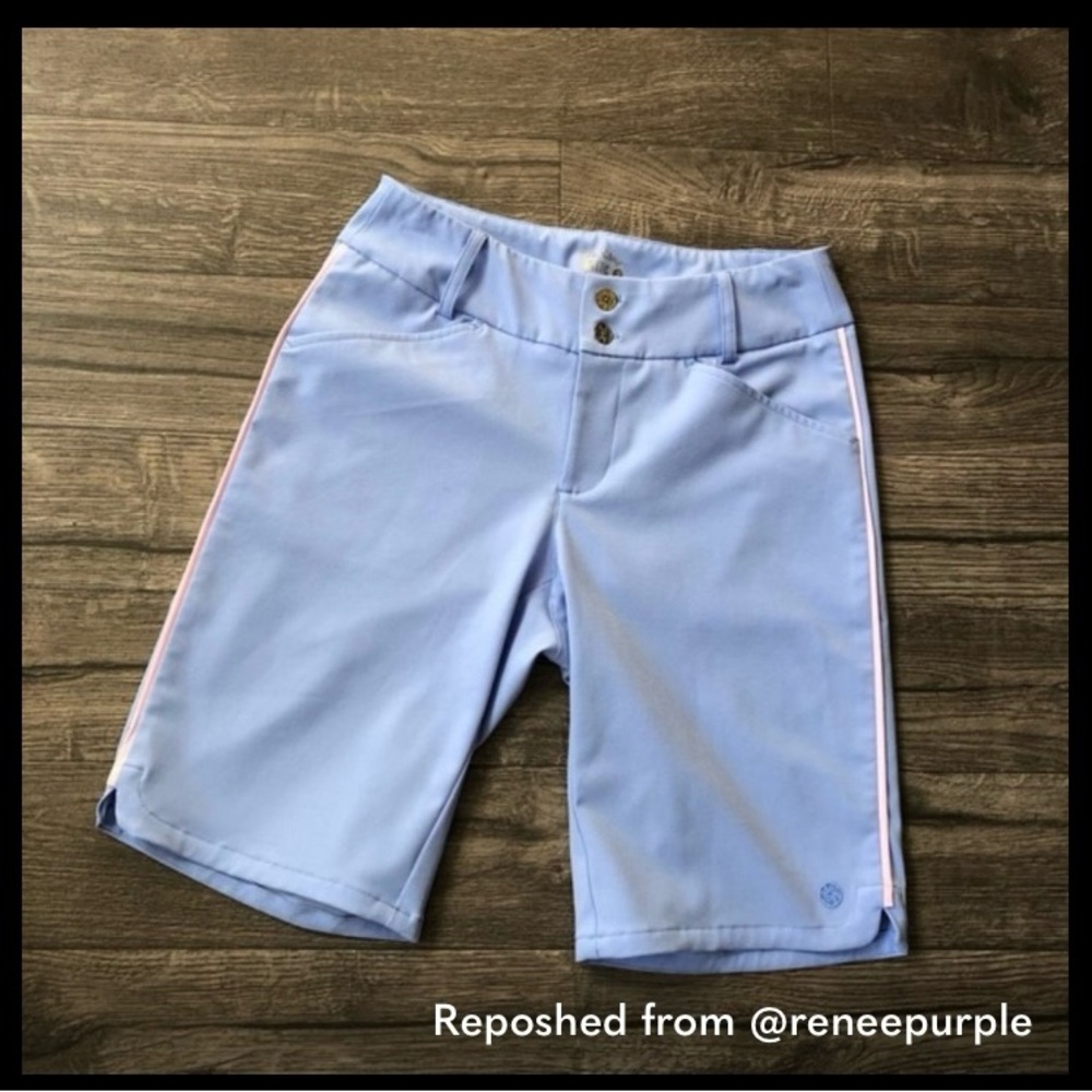 LILLY PULITZER UPF 50+ Luxletic 10" Bettina Golf Short in Blue Peri Size 10